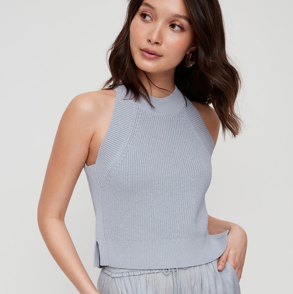 Aritzia Wilfred Crevier Cropped Knit Tank Top